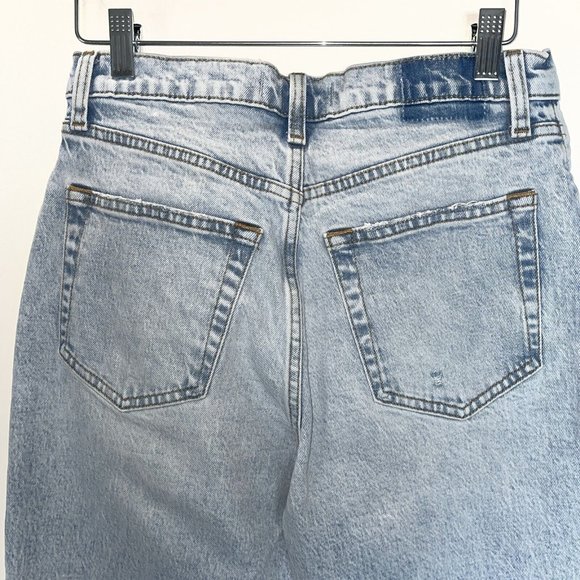 Abercrombie & Fitch The Dad Jean Womens 27 Short High Rise Button Fly Distressed - Picture 11 of 12